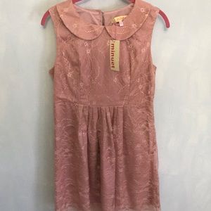 Romantic Rose Pink Peter Pan Dress
